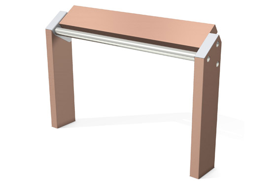 Hc3100 Perch Bench Recycled Composite Timber And Stainless Steel